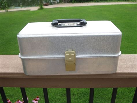 metal fish box|aluminum tackle box.